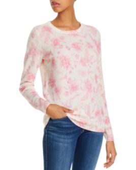 C by Bloomingdale's - Cashmere Floral-Print Sweater - 100% Exclusive