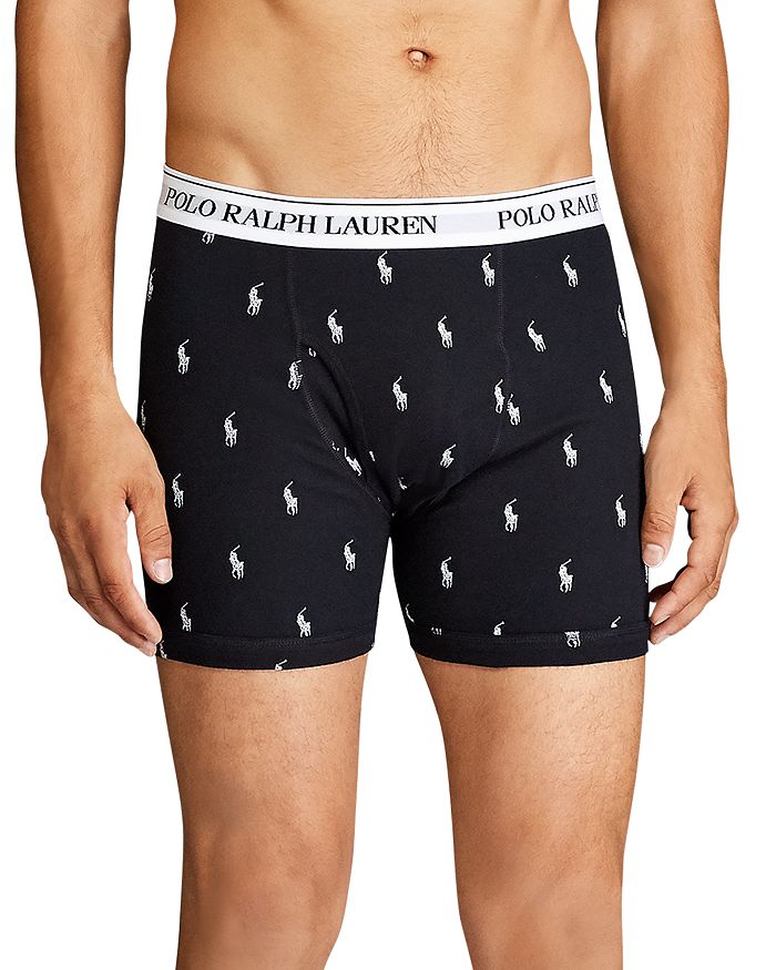 Polo Ralph Lauren Classic Boxer Briefs - Pack Of 3 In Black/white/charcoal