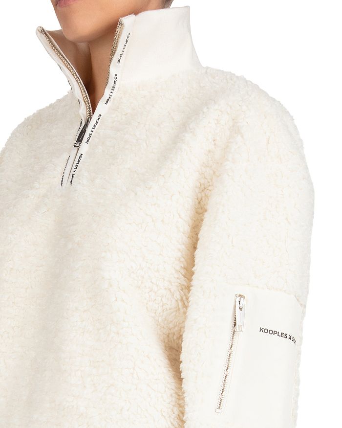 THE KOOPLES SPORT X SPORT ZIP DETAIL TEDDY FLEECE