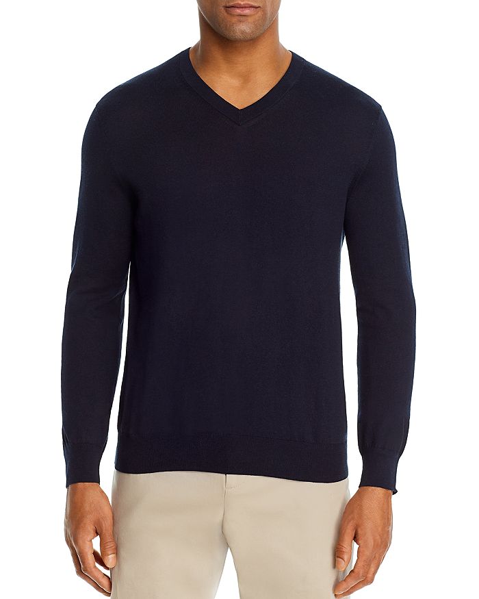 The Men's Store at Bloomingdale's THE MEN'S STORE AT BLOOMINGDALE'S V-NECK COTTON-CASHMERE SWEATER - 100% EXCLUSIVE