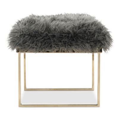 Maia Faux Sheepskin Bench