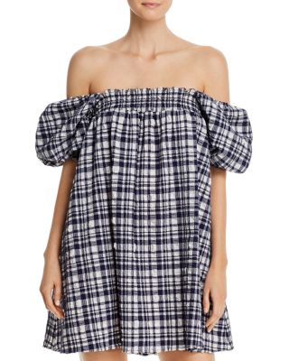 plaid babydoll dress