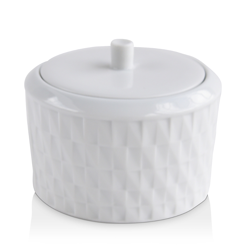 Bernardaud Twist White Sugar Bowl In White