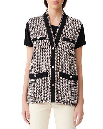 Maje Vivi Tweed Sleeveless Jacket | Bloomingdale's