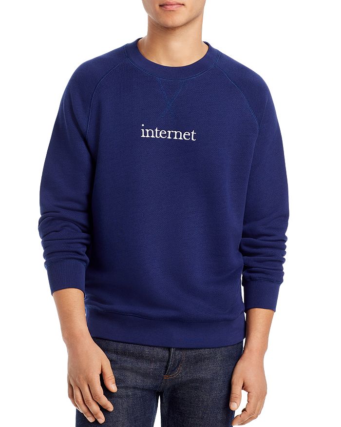 Maison Labiche 90's-inspired Internet Sweatshirt In Navy