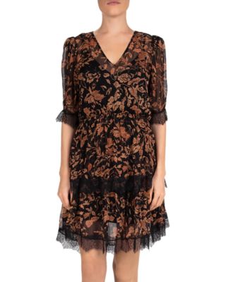 The Kooples Arabesque Flowers Mini Dress | Bloomingdale's
