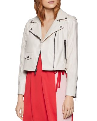 calvin klein faux shearling moto jacket