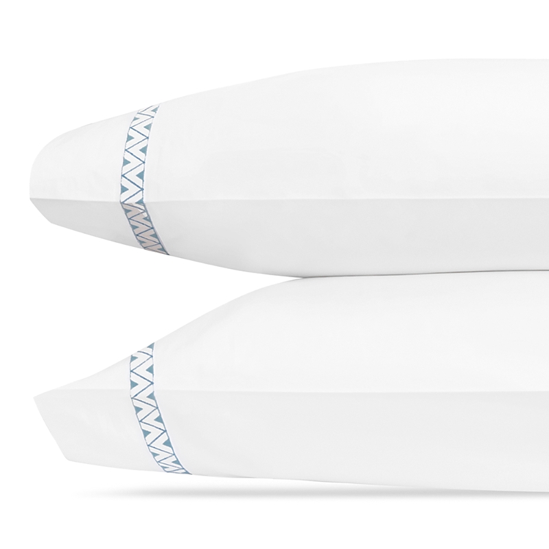 Matouk Schumacher Prado Pillowcase, King In Hazy Blue