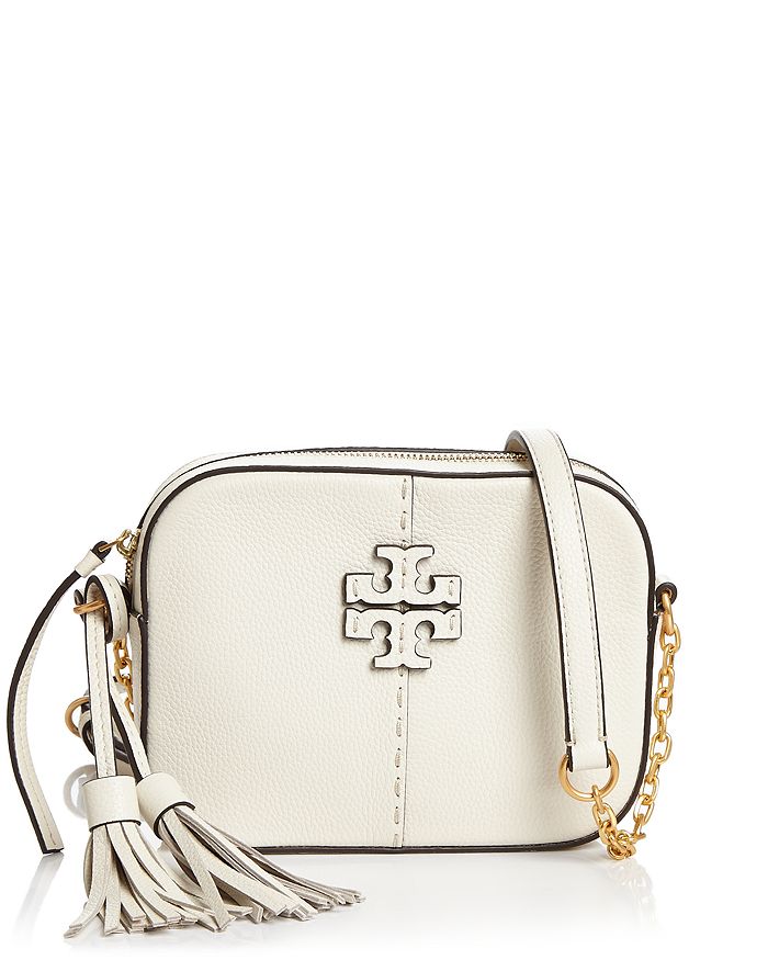 Tory Burch New Ivory McGraw Pebbled Leather Crossbody Camera Bag, Best  Price and Reviews