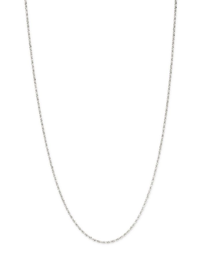 BLOOMINGDALE'S SOLID ROPE LINK CHAIN NECKLACE IN 14K WHITE GOLD - 100% EXCLUSIVE,012DGWLL-16