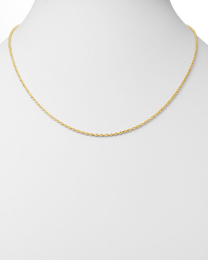 Shop Bloomingdale's Solid Glitter Chain Necklace In 14k Yellow Gold - 100% Exclusive