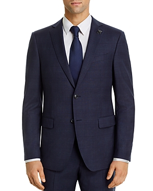 John Varvatos Star Usa Bleecker Tonal-Plaid Slim Fit Suit Jacket