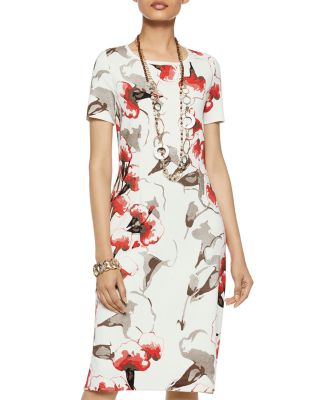 Misook Floral Pattern Knit Dress 