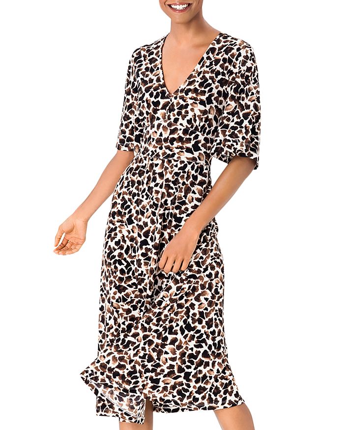 LEOTA ZOE GIRAFFE PRINT A-LINE DRESS,20156