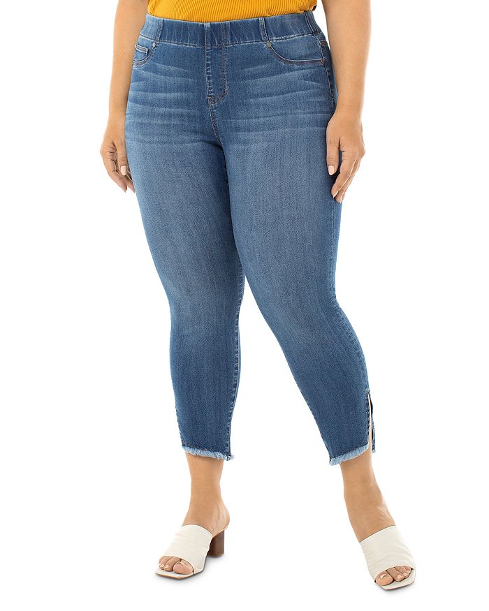 LIVERPOOL LOS ANGELES PLUS CHLOE PULL-ON SKINNY CROPPED JEANS IN STILLWELL,LY7142F60