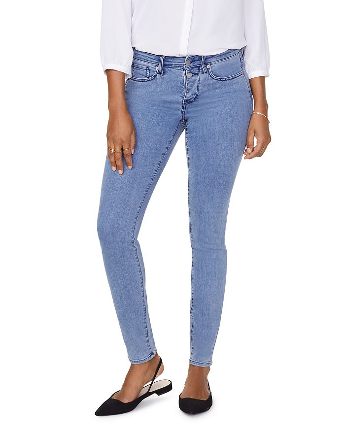 NYDJ Ami Skinny Mock-Button Jeans in Delray | Bloomingdale's