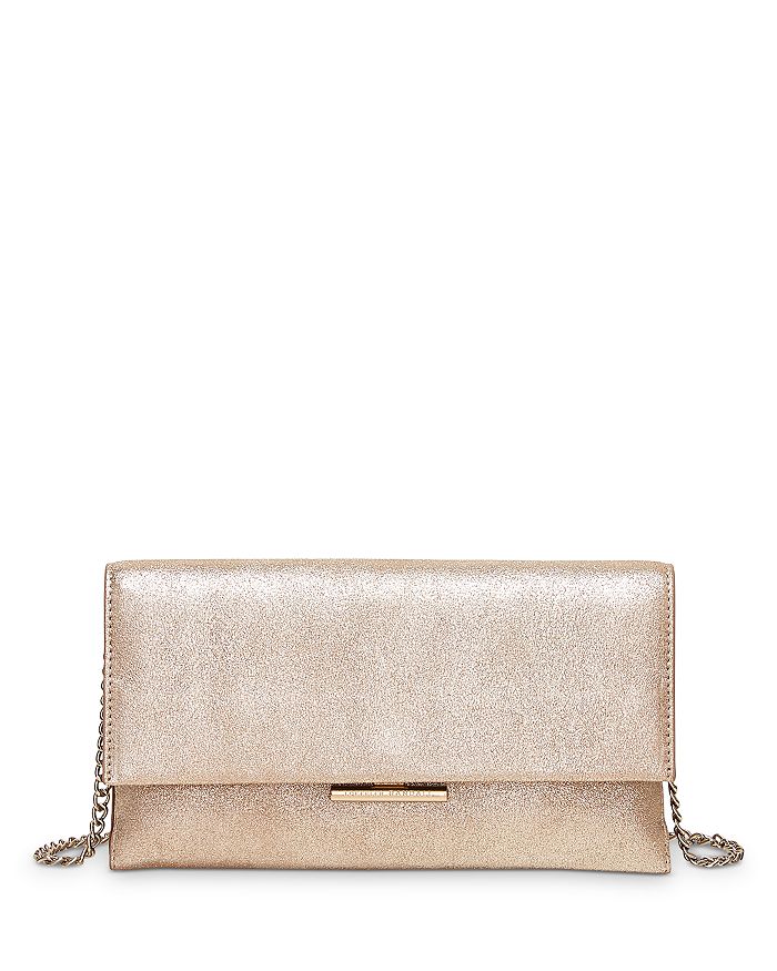 LOEFFLER RANDALL TAB CONVERTIBLE LEATHER CLUTCH,TABCLTCH-SKS