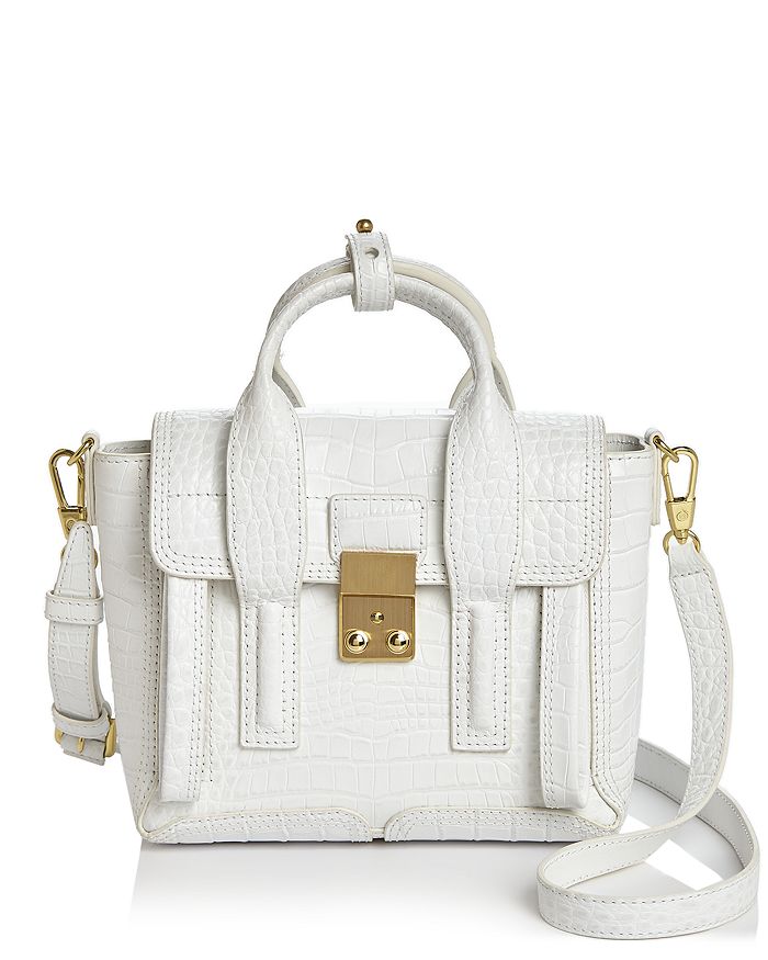 3.1 Phillip Lim Pashli Mini Embossed Leather Satchel In Antique