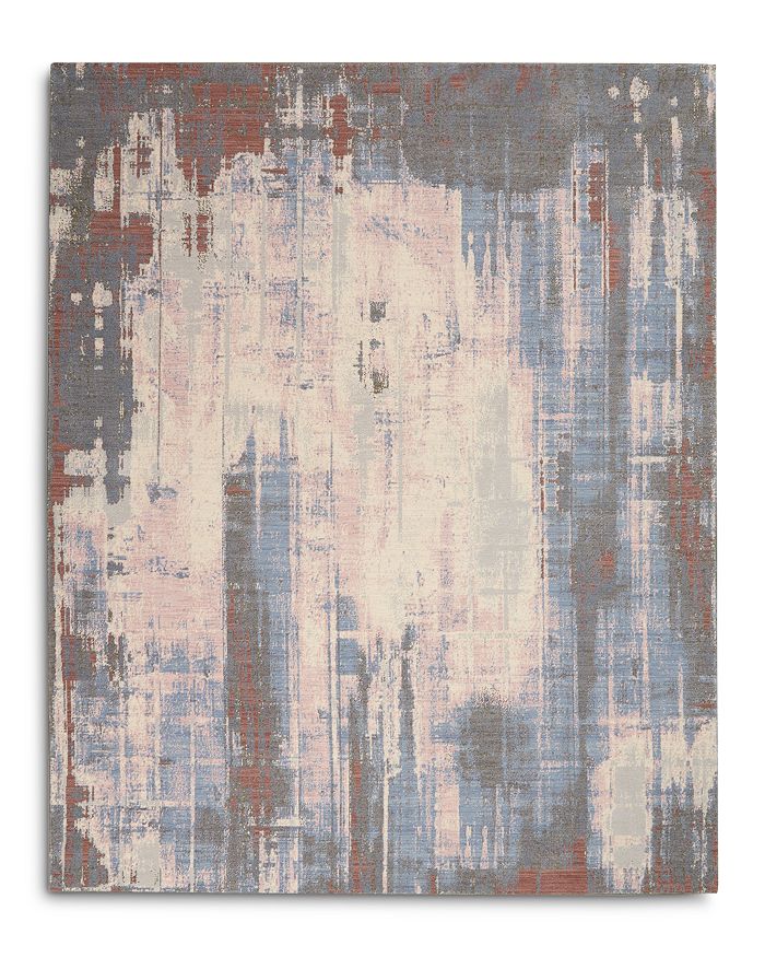 Nourison Artworks Atw05 Area Rug, 7'9 X 9'9 In Silver/ivory