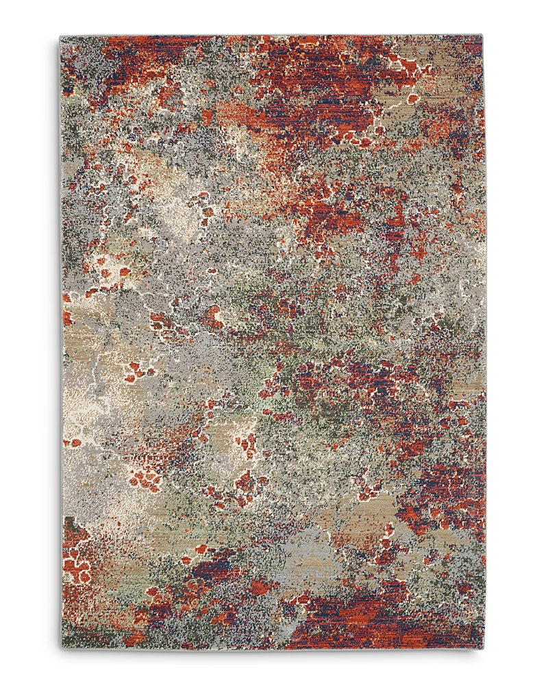 Nourison Artworks Atw02 Area Rug, 5'6 X 8' In Seafoam/brick