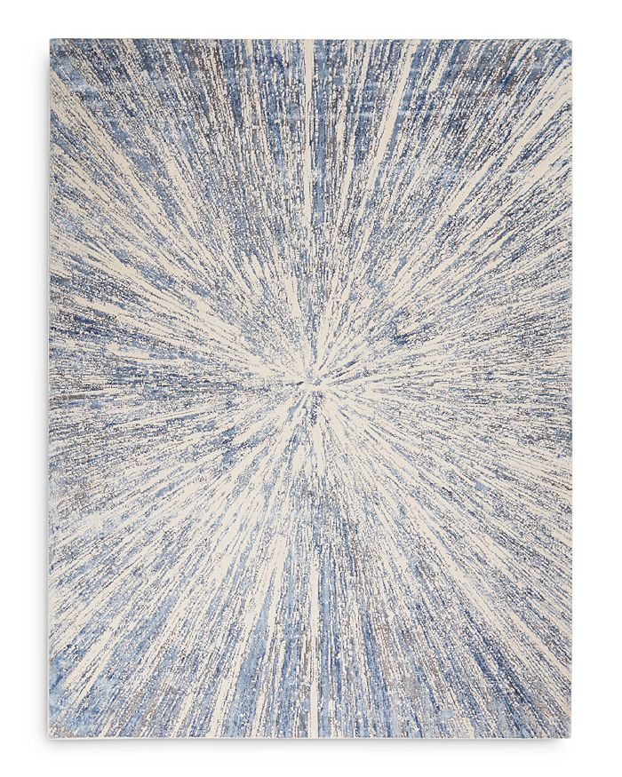Nourison Silky Textures Sly05 Area Rug, 7'10 X 10'6 In Blue/gray