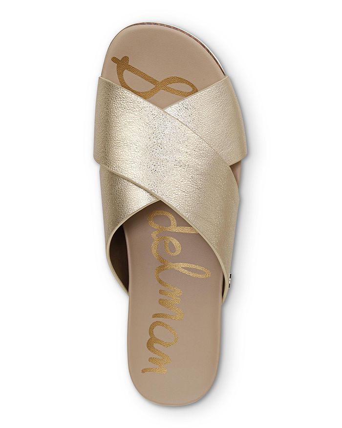 sam edelman audrea leather platform slides