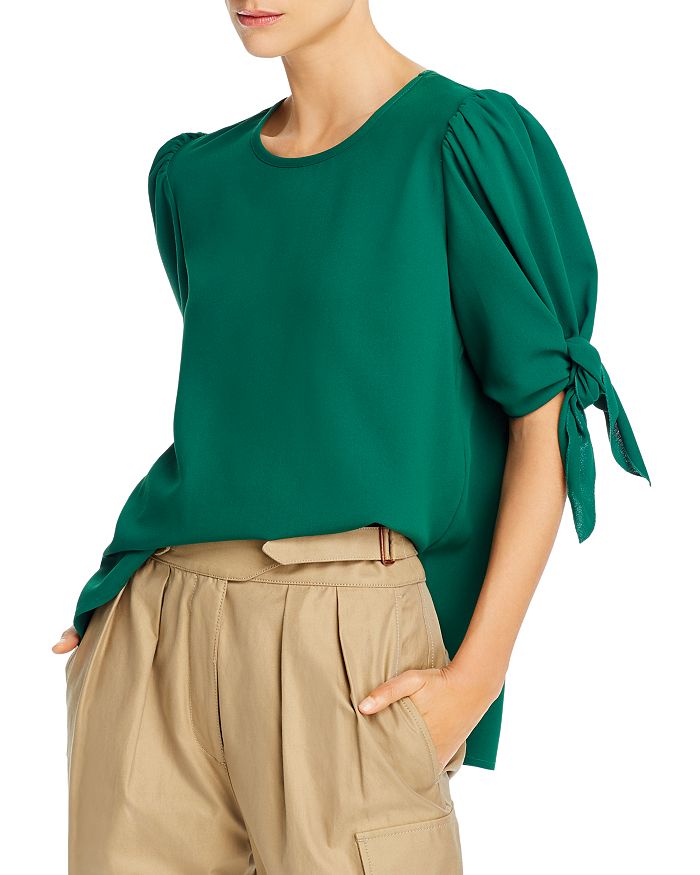 SEE BY CHLOÉ TIE-SLEEVE TOP,S20UHT09012