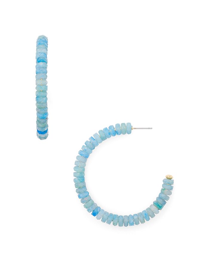 Aqua Crystal Hoop Earrings - 100% Exclusive In Blue