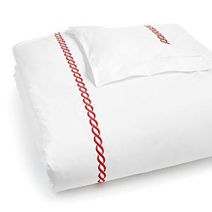 Matouk Classic Chain Duvet Cover, King In Red