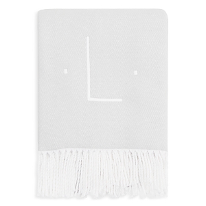 Matouk Monogrammed Pezzo Throw In Silver L