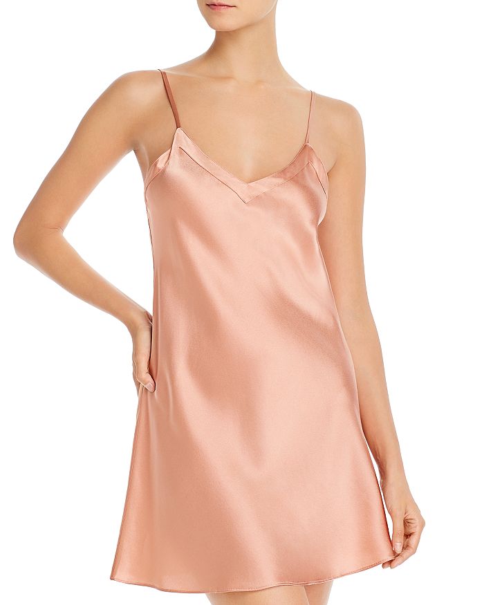 Ginia Silk Chemise In Canyon Rose