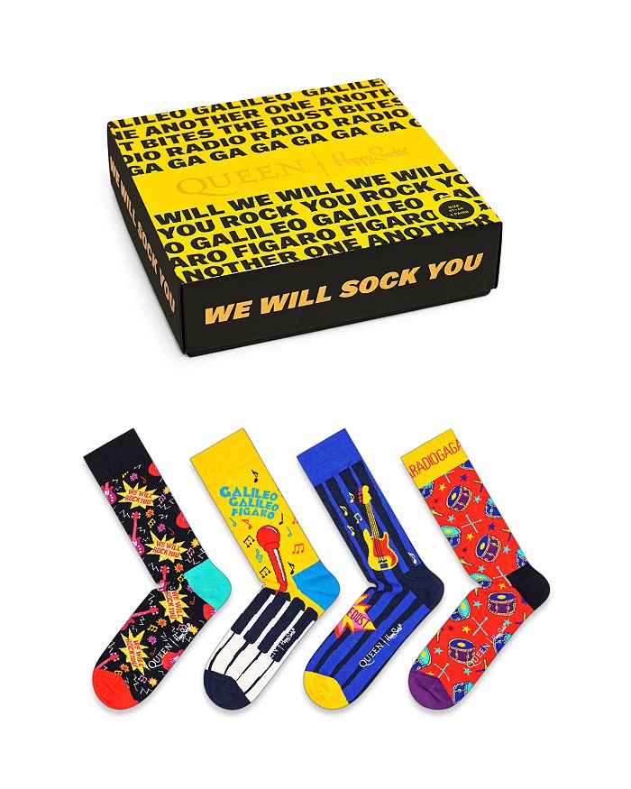 Happy Socks Queen Crew Socks Gift Box Pack Of 4 Bloomingdale S