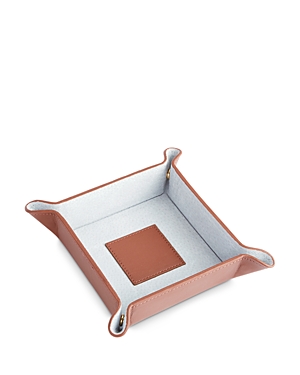 Royce New York Suede Lined Catch-all Tray In Tan