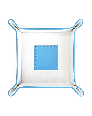 Royce New York Suede Lined Catch-all Tray In Light Blue