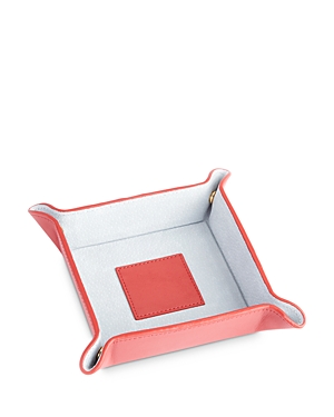 Royce New York Suede Lined Catch-all Tray In Red