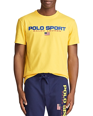 Polo Ralph Lauren Classic Fit Polo Sport Tee In Chrome Yellow