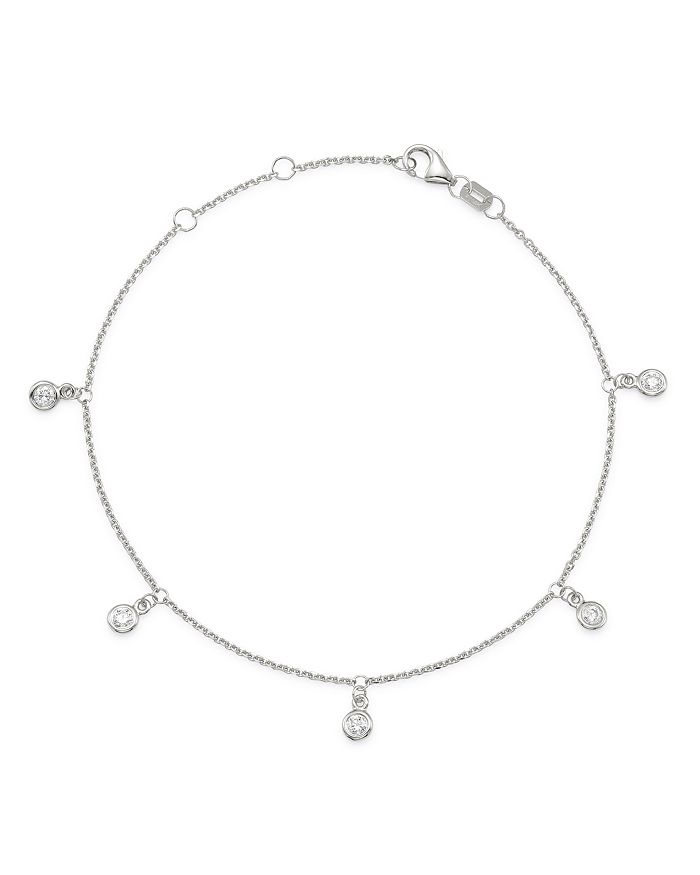 Bloomingdale's Diamond Bezel Droplet Bracelet In 14k White Gold - 100% Exclusive