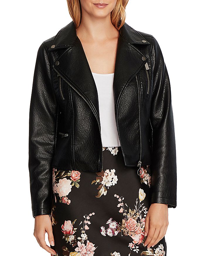 VINCE CAMUTO FAUX LEATHER MOTO JACKET,9020502