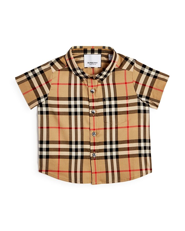 Sophie & Lucas Baby Boys Blueberry Blue Check Romper & Shirt - Vintage Elbow Patches