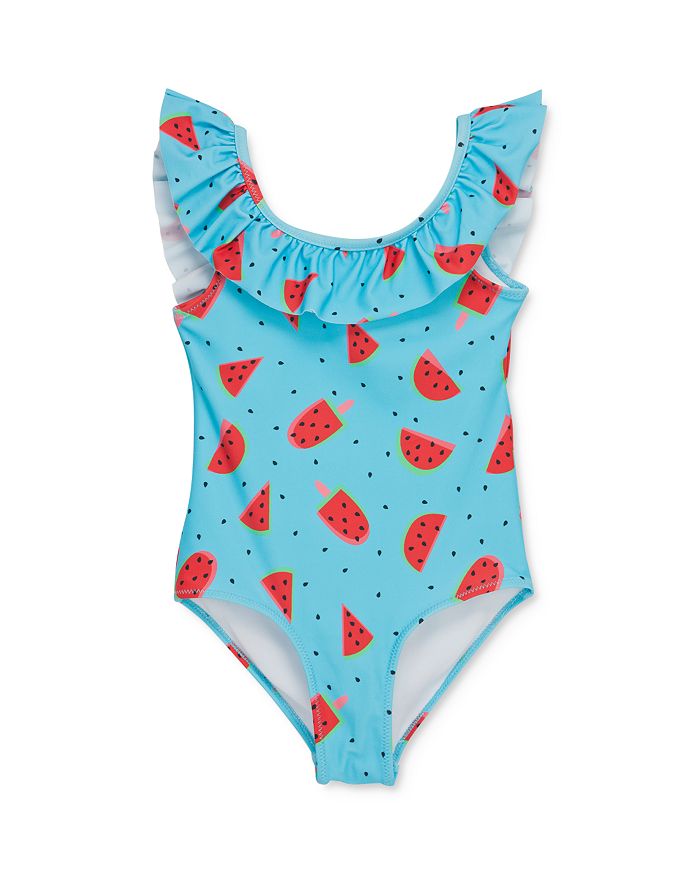 Sovereign Code Girls' Shelly Watermelon Print Ruffled One-piece ...