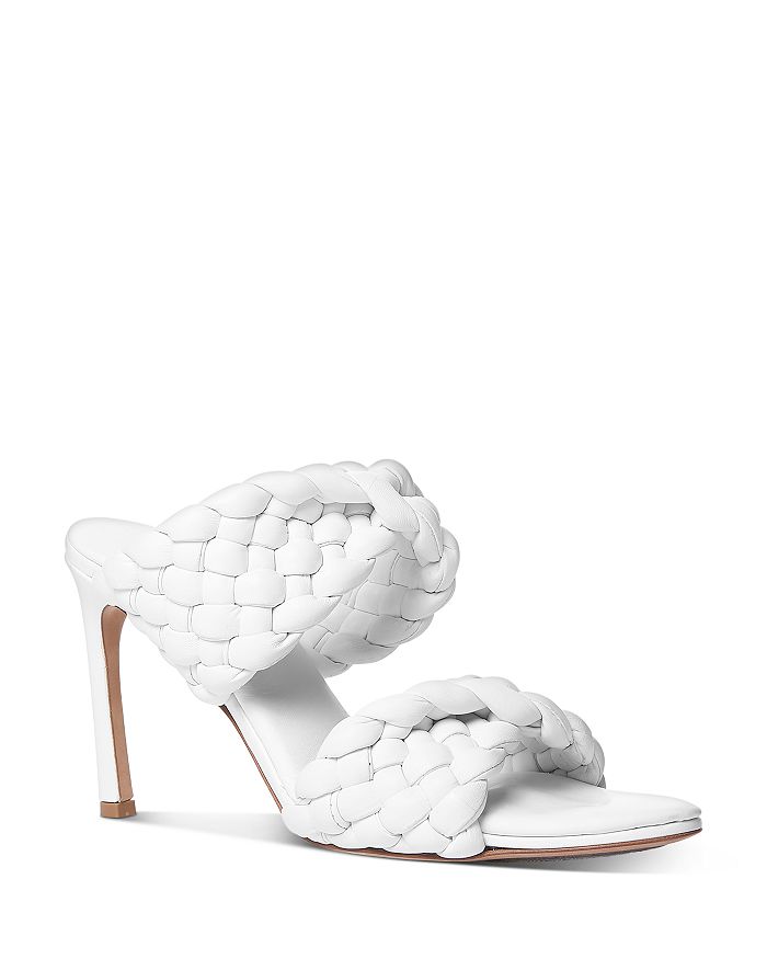 Bottega Veneta The Curve Padded Intrecciato Leather Mules In Ivory