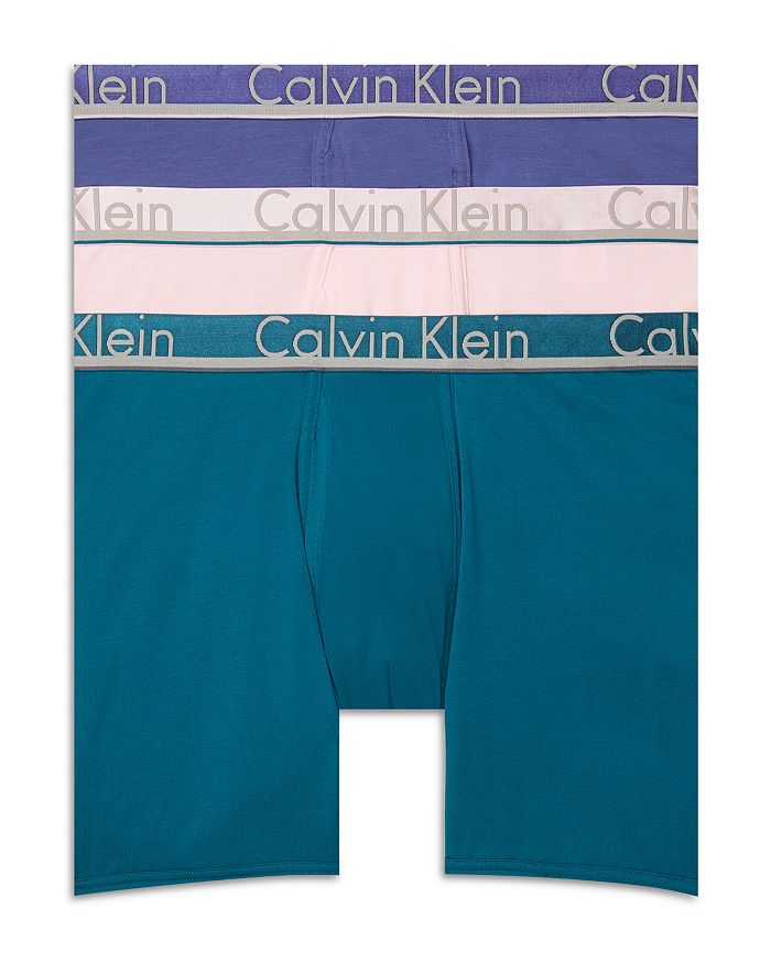 Calvin Klein 3-pack Stretch Boxer Briefs In Bubble Gum/twilight/whale