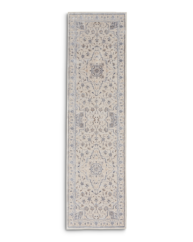 Photos - Area Rug Nourison Silky Textures SLY08 Runner , 2'2 x 7'6 SILKSLY08IVGRY026090