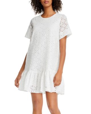 eyelet shift dress