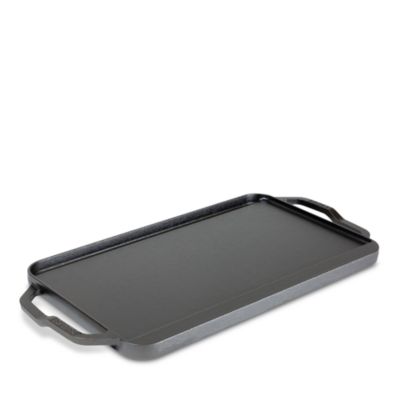Chef-Style Reversible Cast Iron Griddle Grill Pan