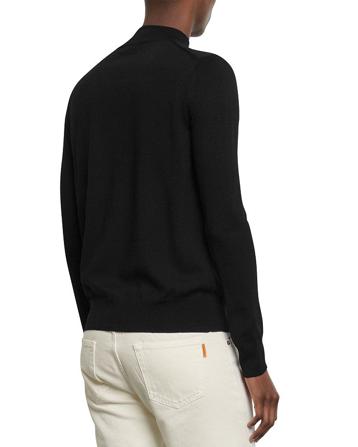 Shop Sandro Industrial Slim Fit Sweater In Black