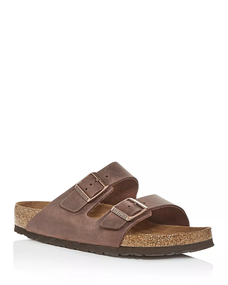 Birkenstock Men's Arizona Slide Sandals in Dark Brown