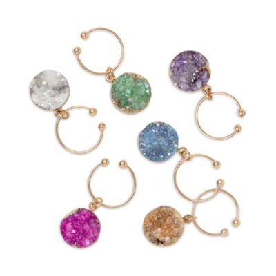 Joanna Buchanan - Druzy Wine Charms, Set of 6