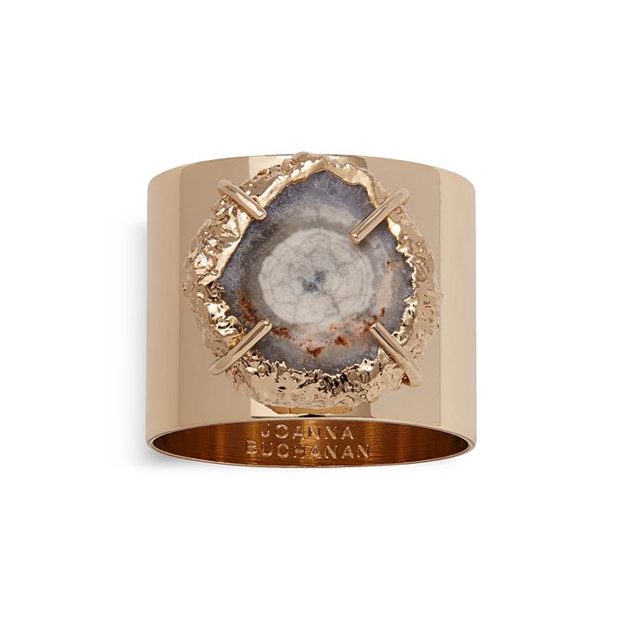 Shop Joanna Buchanan Quartz Crystal Napkin Rings, Set Of 2 In Gray