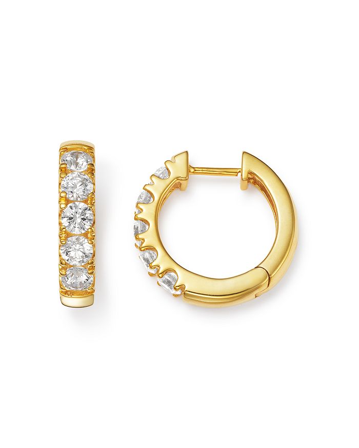 Bloomingdale's Diamond Huggie Hoop Earrings In 14k Yellow Gold, 2 Ct. T.w. - 100% Exclusive In White/gold